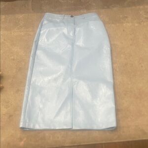Light Blue patent Women's Skirt